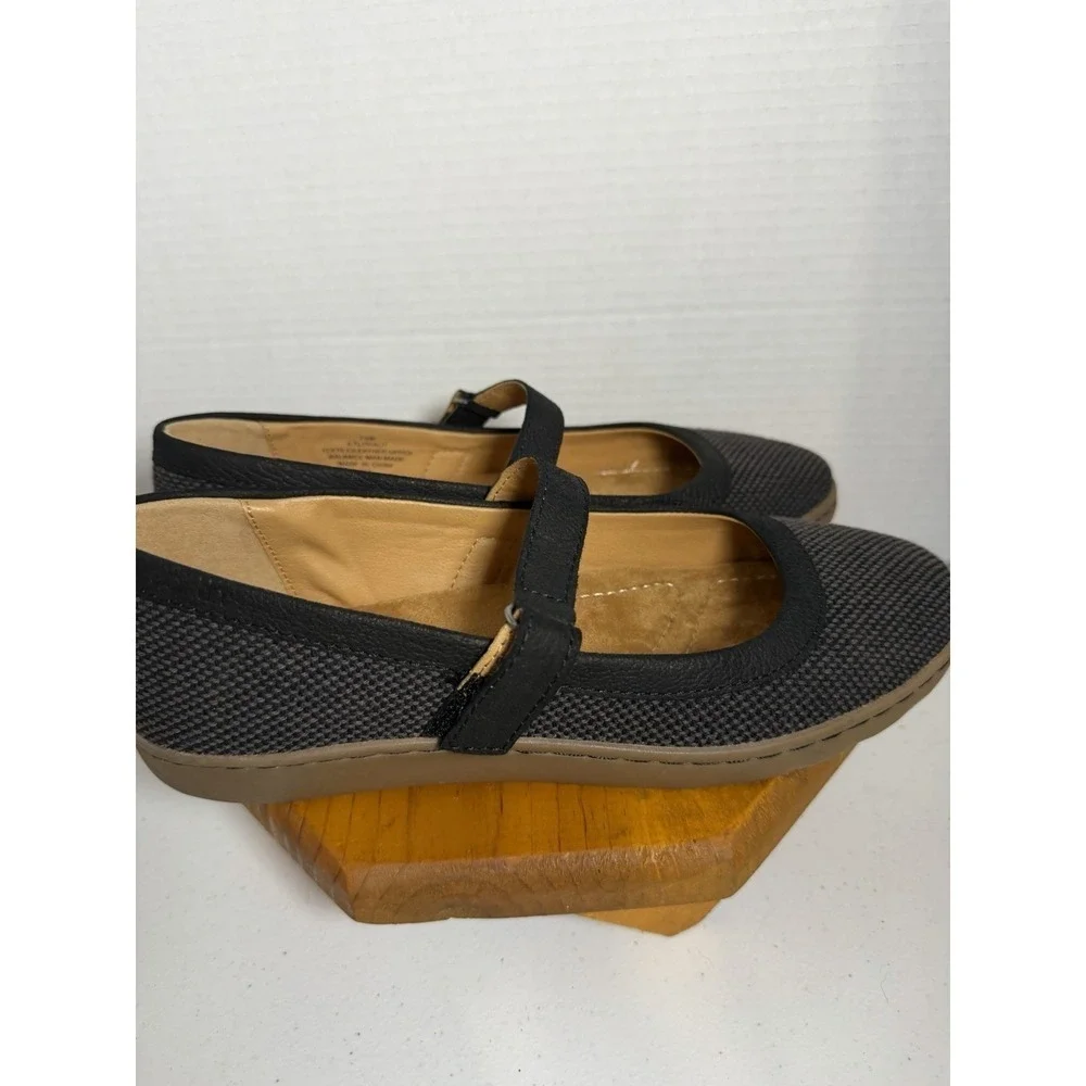 Earth‎ Lorali Mary Jane Flats Women's 7.5M Black Comfort Shoes New No Box